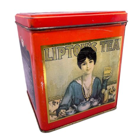 lipton tea metal tin box|antique lipton tea tins.